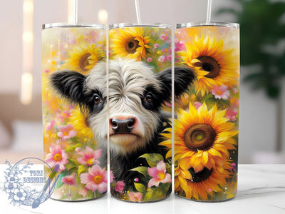 Cute Baby Highland Cow Tumbler, Highland Cow Tumbler, Cute Calf Wrap, Rustic Cow Wrap, Stylish 20oz Wrap, Sublimation Design, Trendy Gift Idea Sublimation ToriDesigns 
