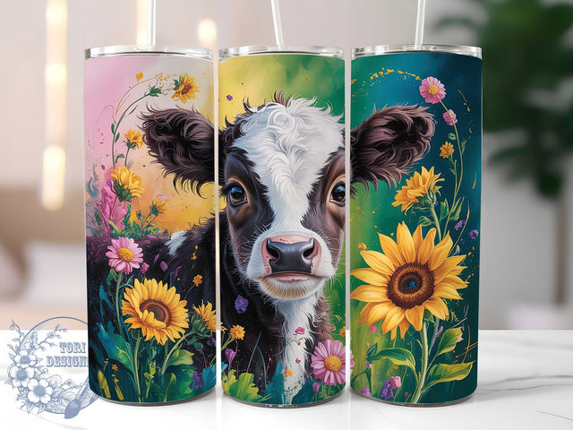 Cute Baby Highland Cow Tumbler, Highland Cow Tumbler, Cute Calf Wrap, Rustic Cow Wrap, Stylish 20oz Wrap, Sublimation Design, Trendy Gift Idea Sublimation ToriDesigns 