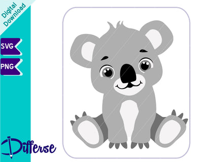 Cute Baby Koala SVG | Baby Animal SVG Differse 
