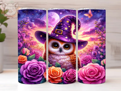 Cute Baby Owl 20oz Tumbler Png, Straight & Tapered Tumbler Png, Owl Adorable Sorcerer Tumbler Png, Digital Download PNG Sublimation Lara' s Designs 