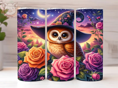 Cute Baby Owl 20oz Tumbler Png, Straight & Tapered Tumbler Png, Owl Adorable Sorcerer Tumbler Png, Digital Download PNG Sublimation Lara' s Designs 