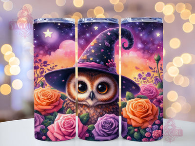 Cute Baby Owl 20oz Tumbler Wrap Sublimation Design, Straight Tapered Tumbler Wrap, Halloween Owl Tumbler Png, Instant Digital Download Sublimation SvggirlplusArt 