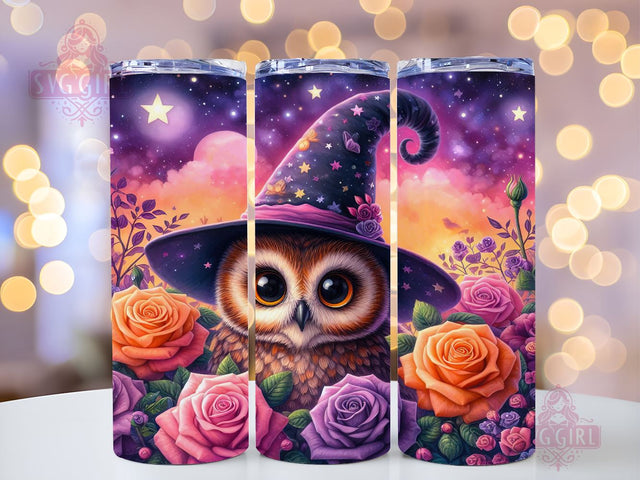 Cute Baby Owl 20oz Tumbler Wrap Sublimation Design, Straight Tapered Tumbler Wrap, Halloween Owl Tumbler Png, Instant Digital Download Sublimation SvggirlplusArt 
