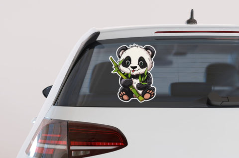 Cute Baby Panda Bamboo Sticker Clipart Bundle Sublimation Regulrcrative 