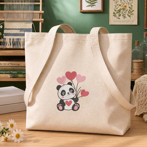 Cute Baby Panda Hearts Embroidery Design – Valentine Panda Heart Balloons Machine Embroidery File Embroidery/Applique DESIGNS PatternFeed8 