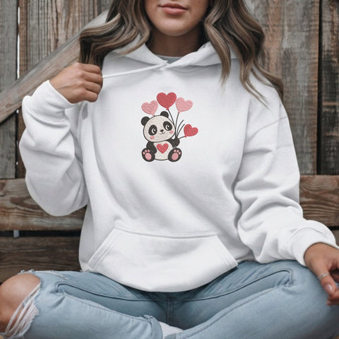 Cute Baby Panda Hearts Embroidery Design – Valentine Panda Heart Balloons Machine Embroidery File Embroidery/Applique DESIGNS PatternFeed8 