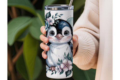 Cute Baby Penguin 20oz Tumbler Wrap Sublimation DesignSVG 