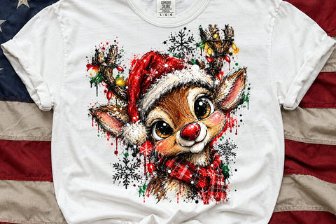 Cute Baby Reindeer Christmas PNG Design SVG DesignDestine 