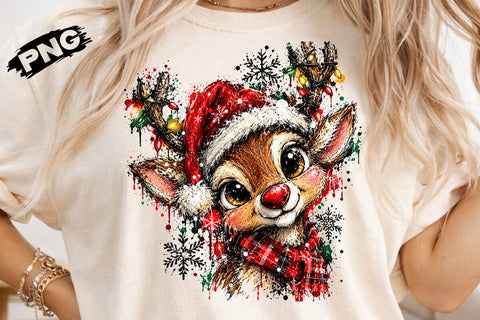 Cute Baby Reindeer Christmas PNG Design SVG DesignDestine 