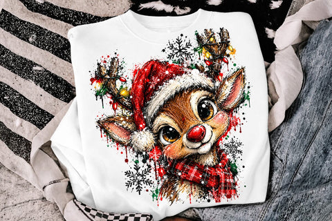 Cute Baby Reindeer Christmas PNG Design SVG DesignDestine 