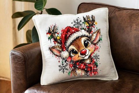 Cute Baby Reindeer Christmas PNG Design SVG DesignDestine 