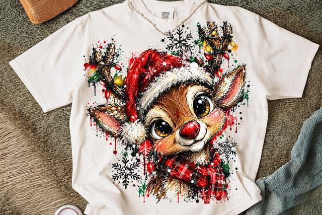 Cute Baby Reindeer Christmas PNG Design SVG DesignDestine 