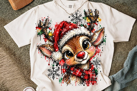 Cute Baby Reindeer Christmas PNG Design SVG DesignDestine 