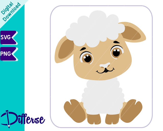 Cute Baby Sheep SVG | Lamb SVG SVG Differse 