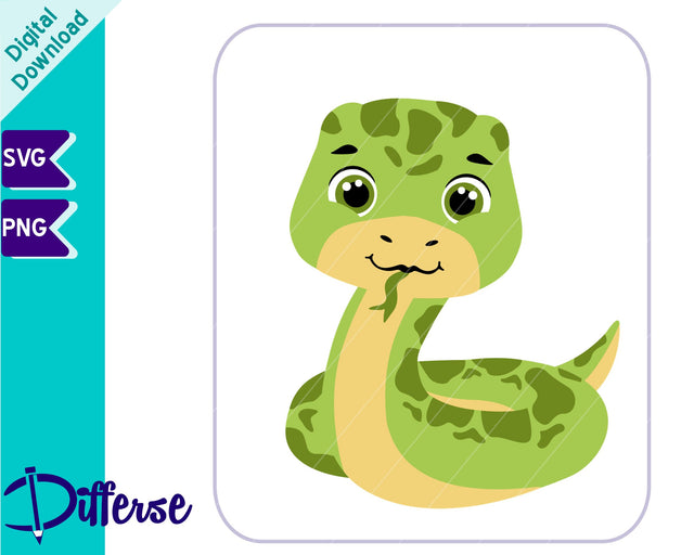 Cute Baby Snake SVG | Baby Animal SVG Differse 