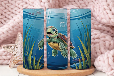 Cute Baby Turtle 20oz Tumbler Wrap Sublimation DesignSVG 