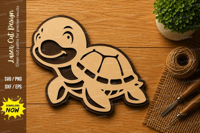 Cute Baby Turtle Laser Cut SVG File SVG Regulrcrative 