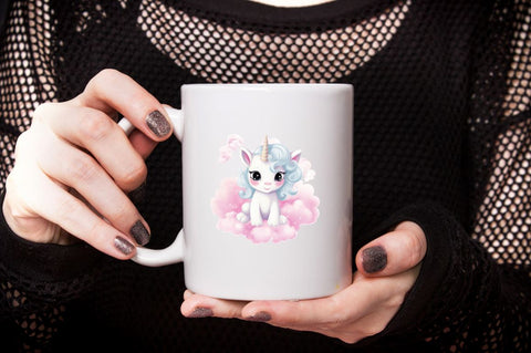 Cute Baby Unicorn Sublimation Clipart Bundle Sublimation Designangry 