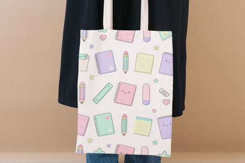 Cute Back To School Digital Paper Pack, Kawaii School Supplies Seamless Patterns, Pastel Classroom & Printable Crafts Digital Pattern FloridPrintables 
