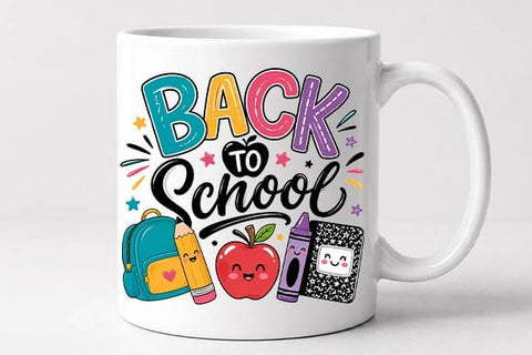Cute Back to School PNG | School Supplies Sublimation Design SVG BillahCrafts 