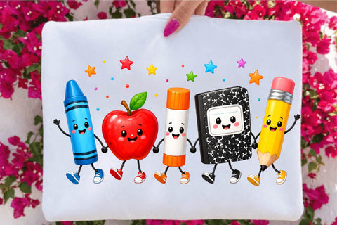 Cute Back to School Supplies PNG Sublimation SVGArt 