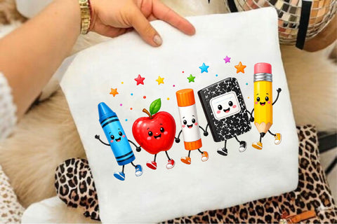 Cute Back to School Supplies PNG Sublimation SVGArt 