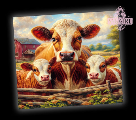 Cute Barn Animals on Farm 20oz Tumbler Wrap Sublimation Design, Straight Tapered Tumbler Wrap, Cute Farm Animals Tumbler Png, Instant Digital Download Sublimation SvggirlplusArt 