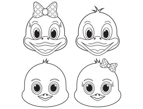 Cute Barnyard Animal Coloring Pages | Farm Digital Pattern Captain Creative 