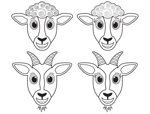 Cute Barnyard Animal Coloring Pages | Farm Digital Pattern Captain Creative 