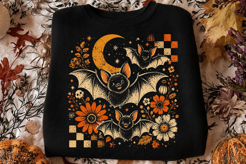 Cute Bats Halloween PNG Design SVG DesignDestine 