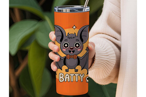 Cute Batty Halloween 20oz Tumbler Wrap Sublimation DesignSVG 