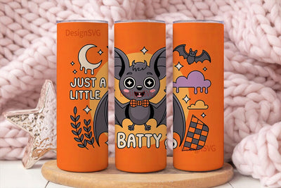 Cute Batty Halloween 20oz Tumbler Wrap Sublimation DesignSVG 