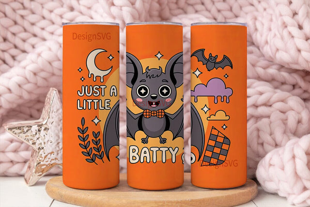 Cute Batty Halloween 20oz Tumbler Wrap Sublimation DesignSVG 