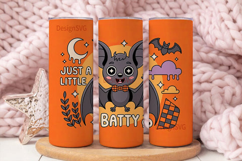 Cute Batty Halloween 20oz Tumbler Wrap Sublimation DesignSVG 