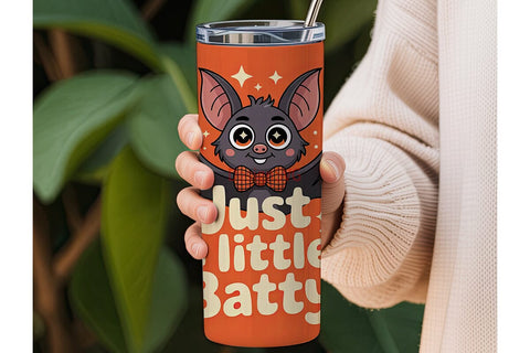 Cute Batty Halloween 20oz Tumbler Wrap Sublimation DesignSVG 