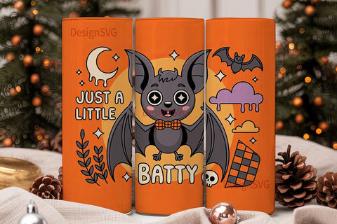 Cute Batty Halloween 20oz Tumbler Wrap Sublimation DesignSVG 