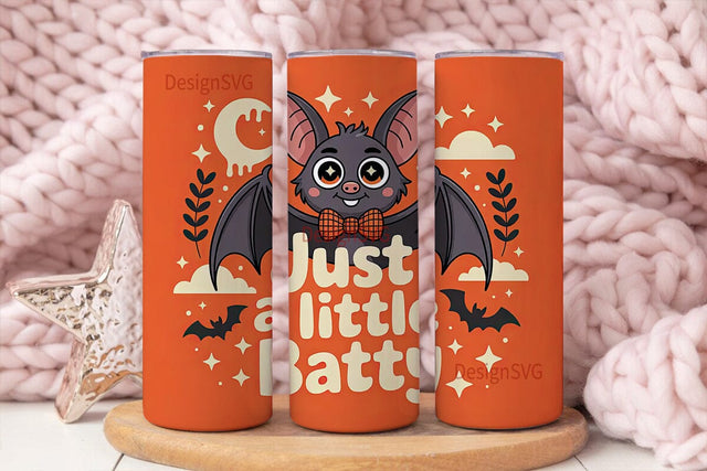 Cute Batty Halloween 20oz Tumbler Wrap Sublimation DesignSVG 
