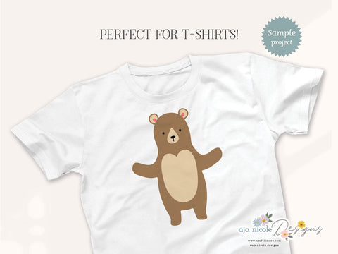 Cute Bear Cut File SVG Aja Nicole Designs 