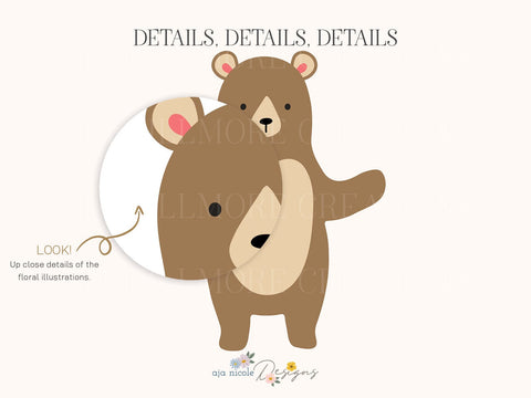 Cute Bear Cut File SVG Aja Nicole Designs 