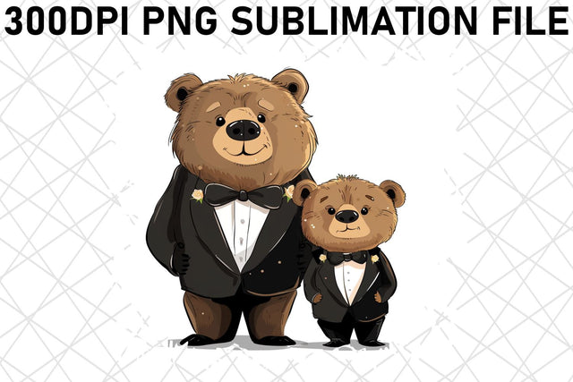 Cute Bear Family: Mother's Day Sublimation Art Sublimation afrosvg 