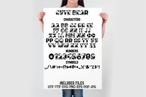 Cute Bear Font | Animal Alphabet SVG | Kids Letters Font SVG TonisArtStudio 