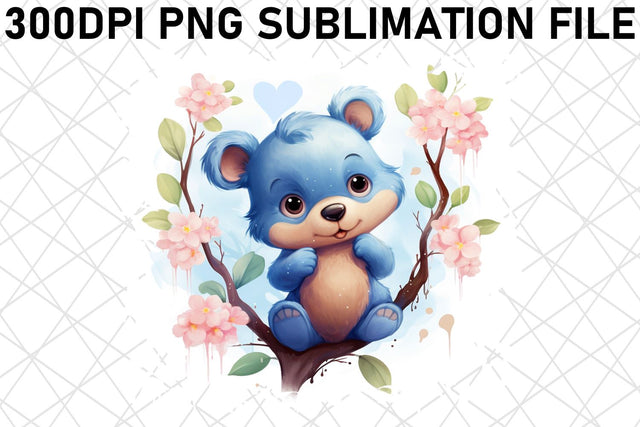 Cute Bear Heart Sublimation Design - Valentine's Day PNG Sublimation afrosvg 