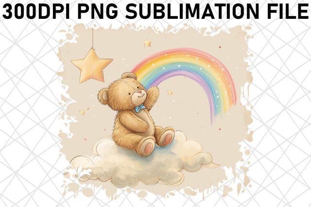 Cute Bear Watercolor Patterns Collection for Sublimation Crafting Sublimation afrosvg 