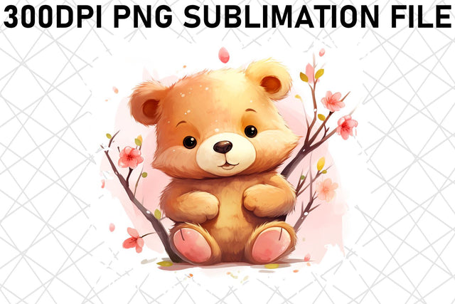 Cute Bear with Heart Sublimation - Valentine's Day Art Sublimation afrosvg 