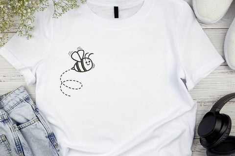 Cute Bee for Machine Embroidery Embroidery/Applique DESIGNS SvgOcean 