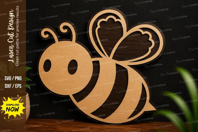 Cute Bee Laser Cut SVG Design SVG Regulrcrative 