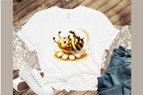 Cute Bee Spring Buzzing Garden Clipart Sublimation designartist 