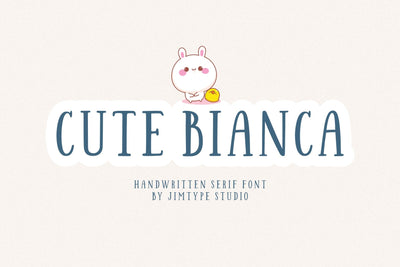 Cute Bianca | Display Quirky Serif Font Font Jimtype Studio 