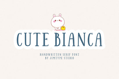 Cute Bianca | Display Quirky Serif Font Font Jimtype Studio 