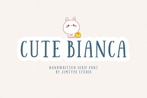 Cute Bianca | Display Quirky Serif Font Font Jimtype Studio 